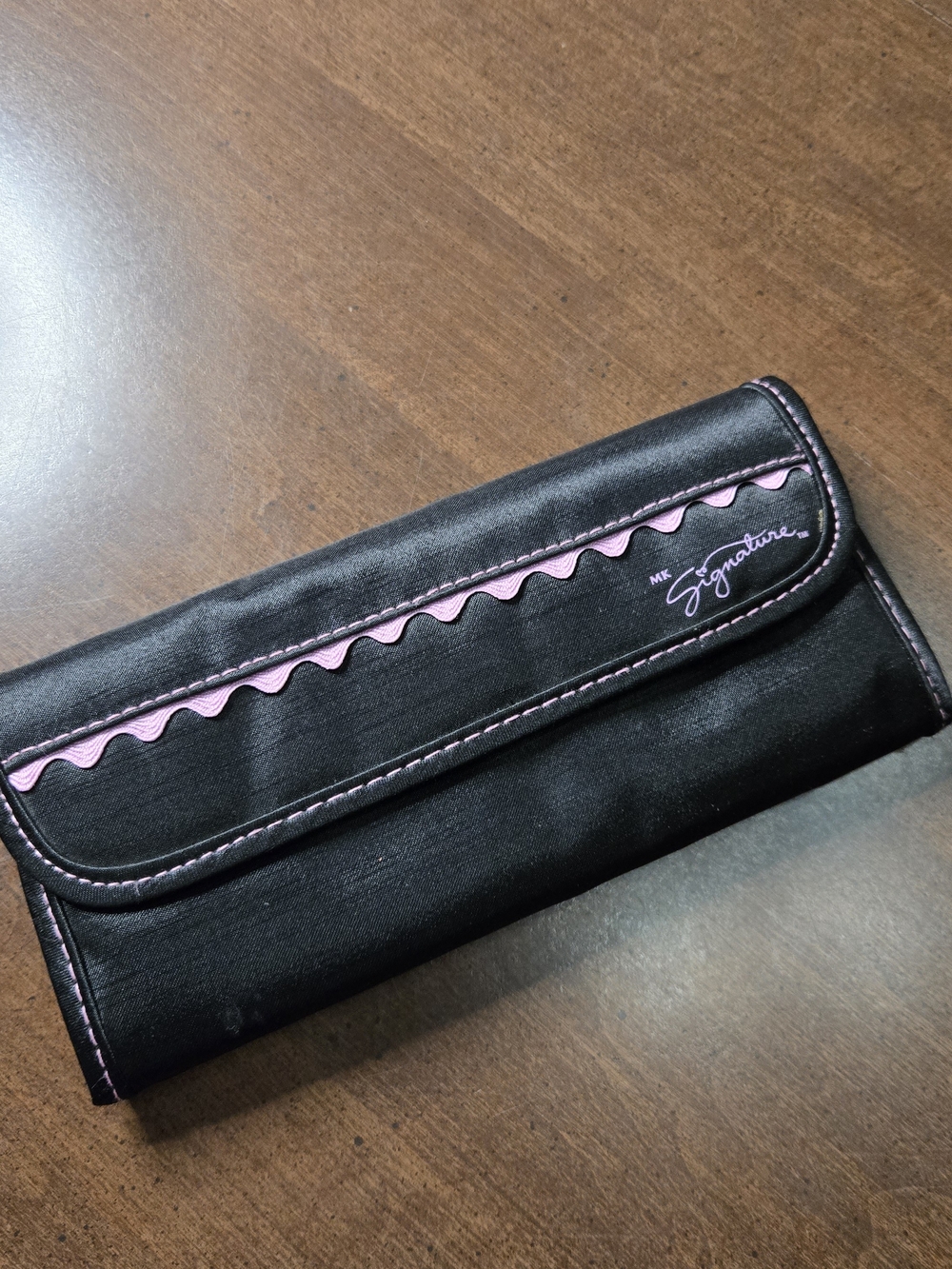 Mary Kay Black & Pink Cosmetic Makeup Brush Carrying Set Bag Magnetic Closure